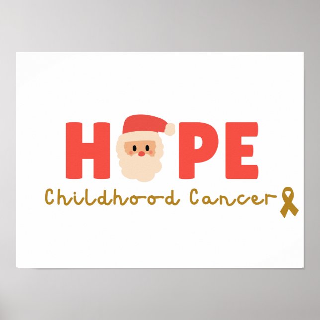 navidades de cáncer infantil Posters de vacaciones (Frente)