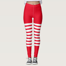 Navidades de Candy Cane de Holiday Elf Leggings