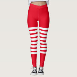 Navidades de Candy Cane de Holiday Elf Leggings