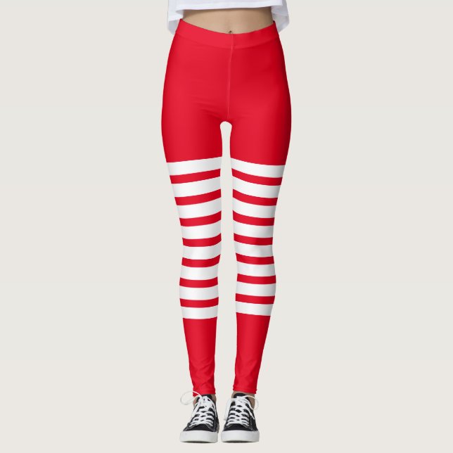 Navidades de Candy Cane de Holiday Elf Leggings (Anverso)