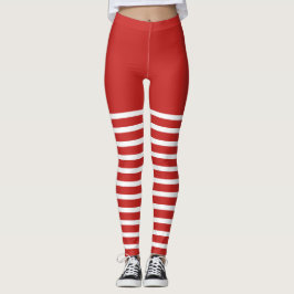 Navidades de Candy Cane de Holiday Sexy Elf Leggin