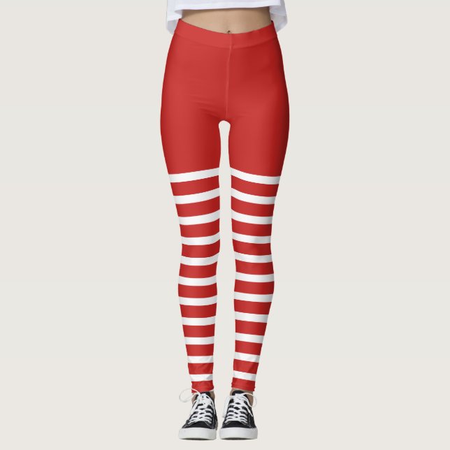 Navidades de Candy Cane de Holiday Sexy Elf Leggin (Anverso)