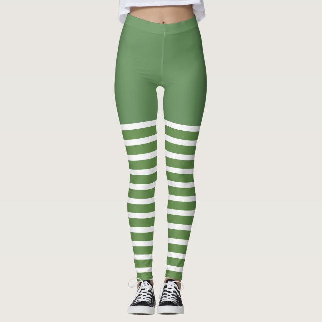 Navidades de Candy Cane de Holiday Sexy Elf Leggin (Anverso)