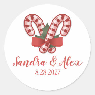 Navidades de Candy Cane personalizadas pegatinas d