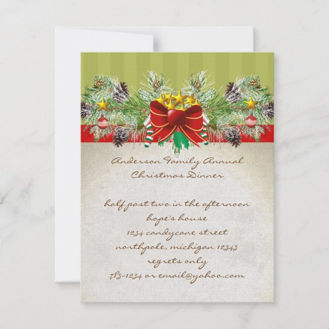 Navidades de carpintería Fiesta de invitaciones a  (Anverso)