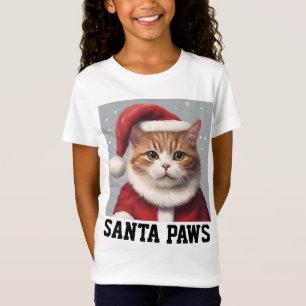 NAVIDADES de CAT, SANTA PAWS Camiseta para niños