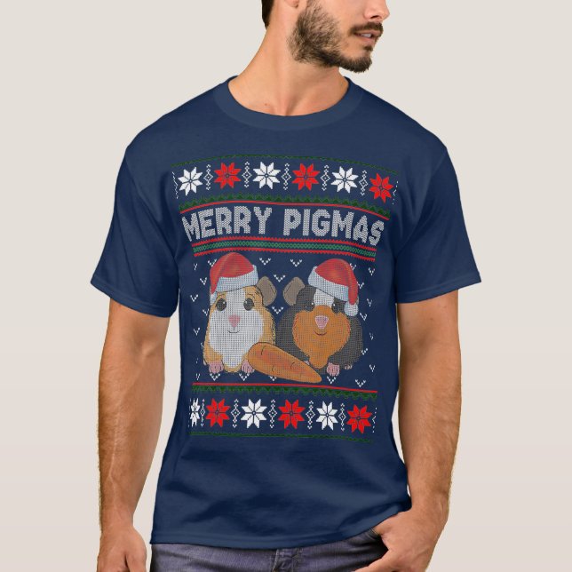 Navidades de cerdo guineanos merry pigmas suéter f (Anverso)