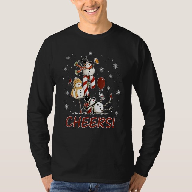 Navidades De Cerveza De Camisas De Snowman Sweater (Anverso)