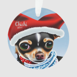 Navidades de Chihuahua, ornamento de perro de Sant