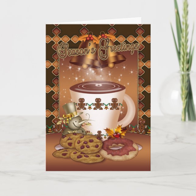 Navidades De Chocolate Caliente Tarjeta Belles Y H (Anverso)
