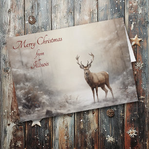 Navidades de ciervos forestales en la carta de Ill