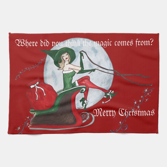 Navidades de cocina mágica toalla (Horizontal)