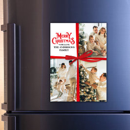 Navidades de collage de fotos familiares envueltos