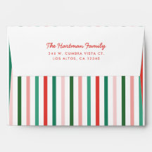Navidades de colores audaces franjas con dirección