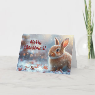 Navidades de conejo lindo con tarjetas de felicita
