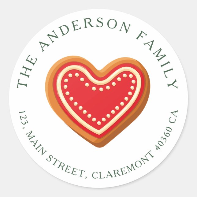 Navidades de cookie devuelven la etiqueta de direc (Anverso)