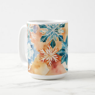Navidades de copas de nieve acuarela Mug