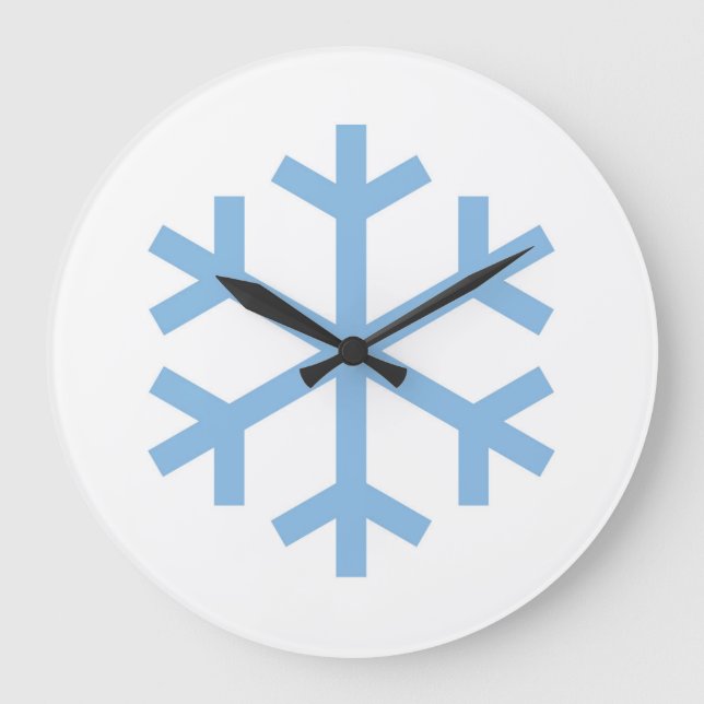 Navidades de copo de nieve azul reloj grande (Anverso)