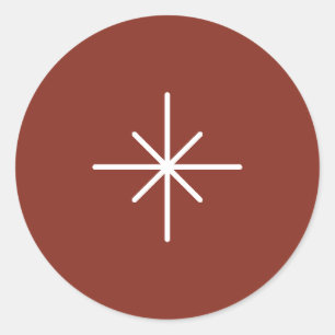 Navidades de copo de nieve clásicos Pegatina redon