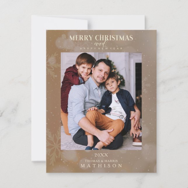 Navidades de copo de nieve marrón foto de Personal (Anverso)