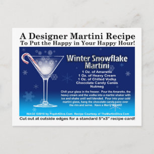 Navidades de copo de nieve postales de Martini
