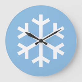 Navidades de copo de nieve reloj grande azul
