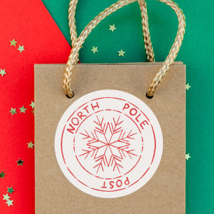 Navidades de copos de nieve con sello postal del P