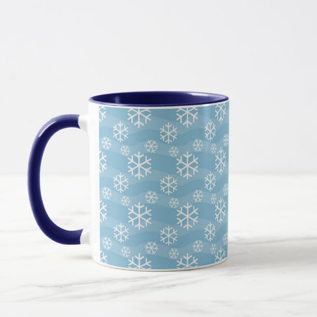 navidades de copos de nieve taza de café (Izquierda)