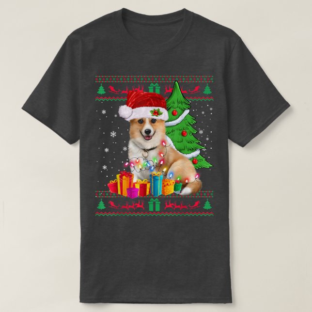 Navidades de Corgi Navidades de Sweater Corgi (Diseño del anverso)