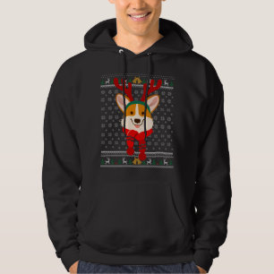 Navidades de Corgi reno Suéter fea escarf Holida