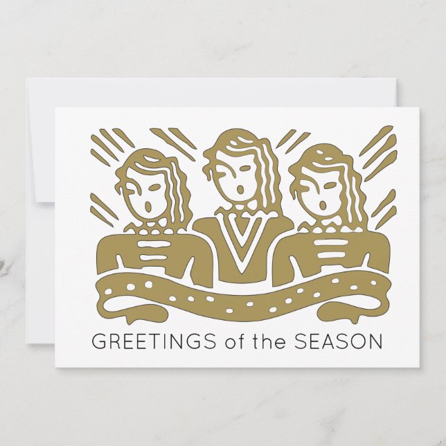 Navidades de coro de música corean tarjeta de salu (Anverso)