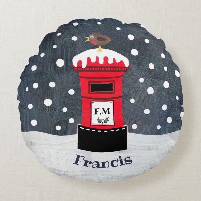 Navidades de correos personalizados almohada de co (Anverso)