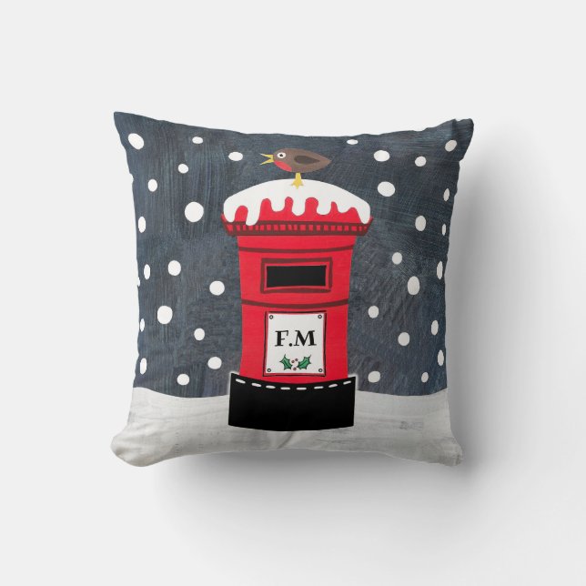 Navidades de correos personalizados almohada de co (Anverso)