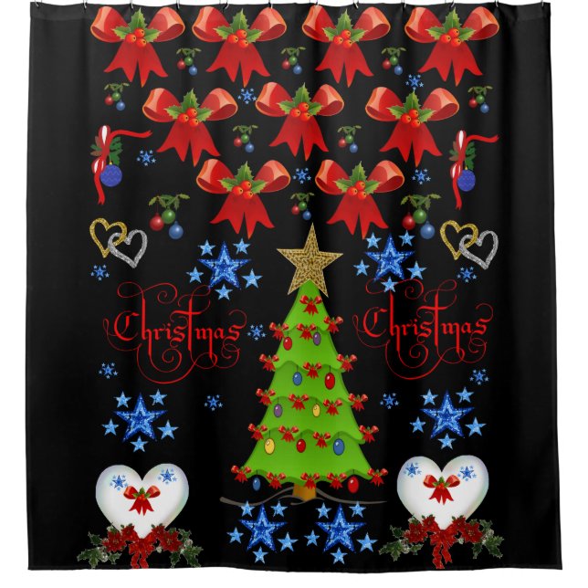 Navidades de cortina de ducha (Anverso)
