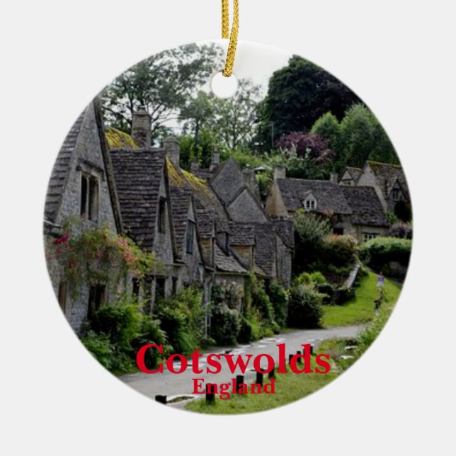 Navidades de Cotswolds Ornamento Panorámico (Frente)