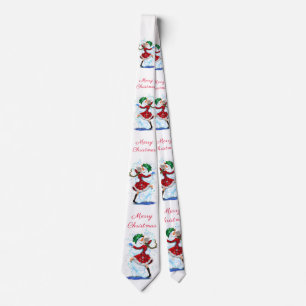 Navidades de cuello de corbata de nieve y Chica de