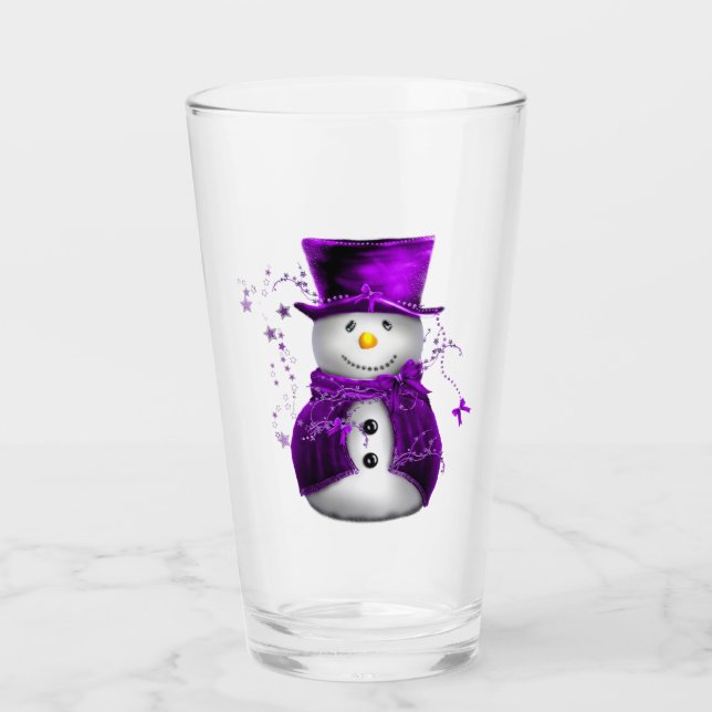 Navidades de Cute Purple Snowman (Anverso)