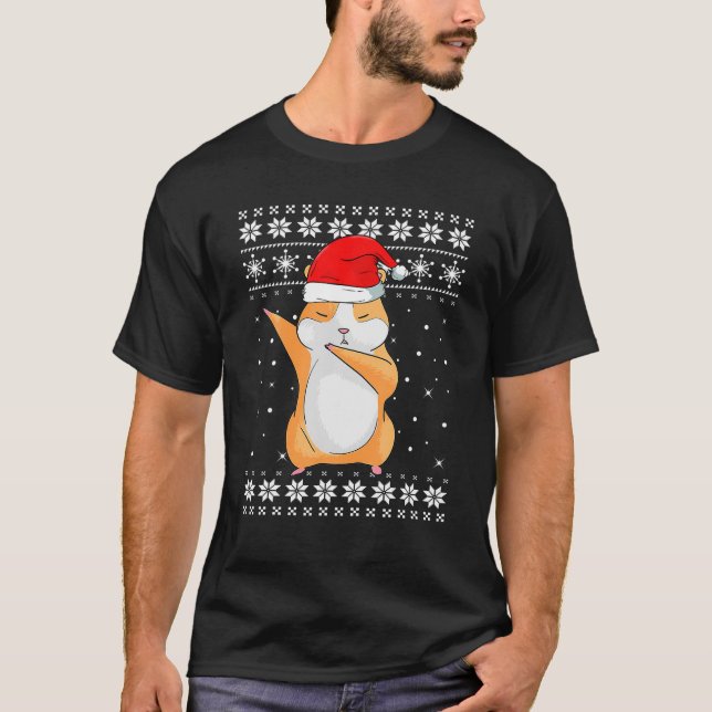 Navidades de Dabbing Hamster Dance Ugly Sweater Pa (Anverso)