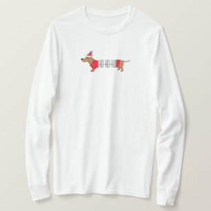 Navidades de Dachshund Camiseta De Larga Manga
