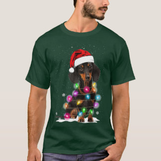 Navidades De Dachshund Iluminan Con Suéter De Niev