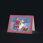 Navidades de Dachshund Tarjeta Santa Snowman<br><div class="desc">Recordar a la familia y a los amigos durante las vacaciones es una manera maravillosa de estar en contacto con las personas que amas y te importan. Creé estas tarjetas de vacaciones de perros con amor y cuidado y estoy seguro de que cualquiera que ame los perros estará encantado de...</div>