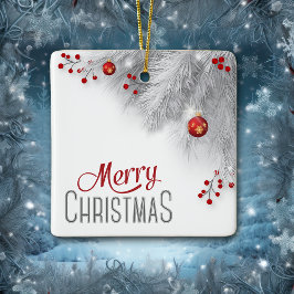 Navidades de decoración rojiza de Frosty Silver Bo