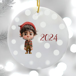 Navidades De Día Difícil Ornamento De Cerámica Elf