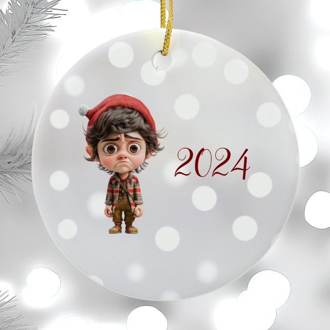 Navidades De Día Difícil Ornamento De Cerámica Elf (Subido por el creador)