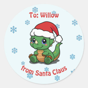 Navidades De Dinosaurios A/Desde Pegatinas De Rega