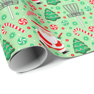 Navidades de disco de golf regalan papel de ajuste
