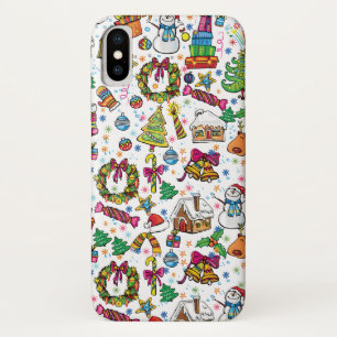 Navidades de diseño de Doodle Clip Funda