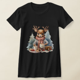 Navidades de diseño rústico camiseta para adultos