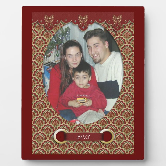 Navidades de diseño victoriano de placa fotográfic (Frente)