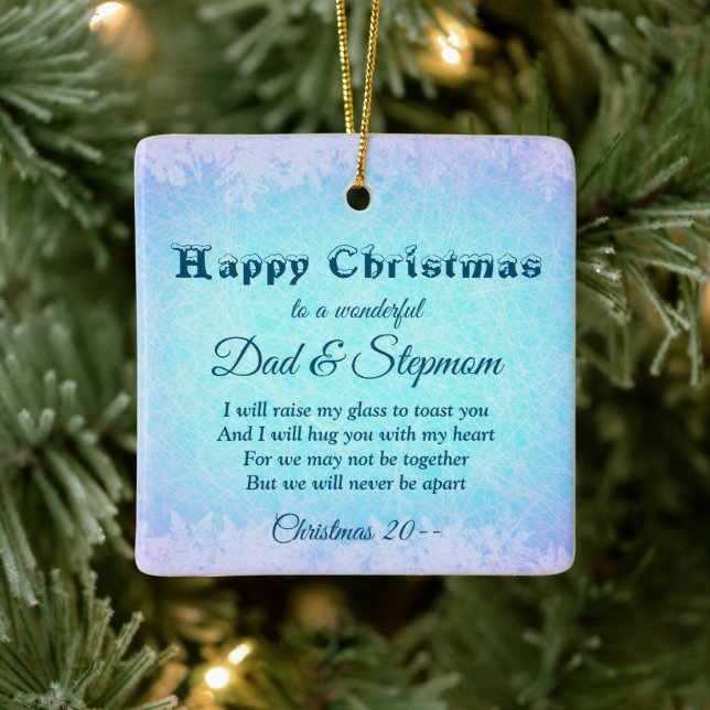 Navidades de distancia Ornamento cerámico de papá  (Árbol)